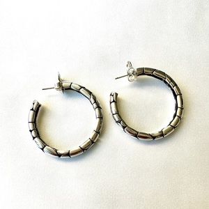 John Hardy textured hoop earrings